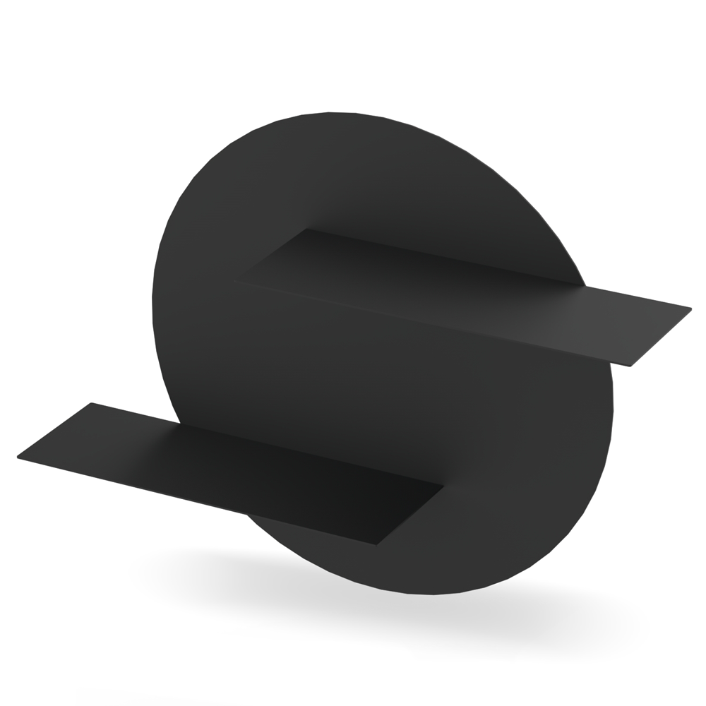 black circular wall shelf minimalist floating shelf design