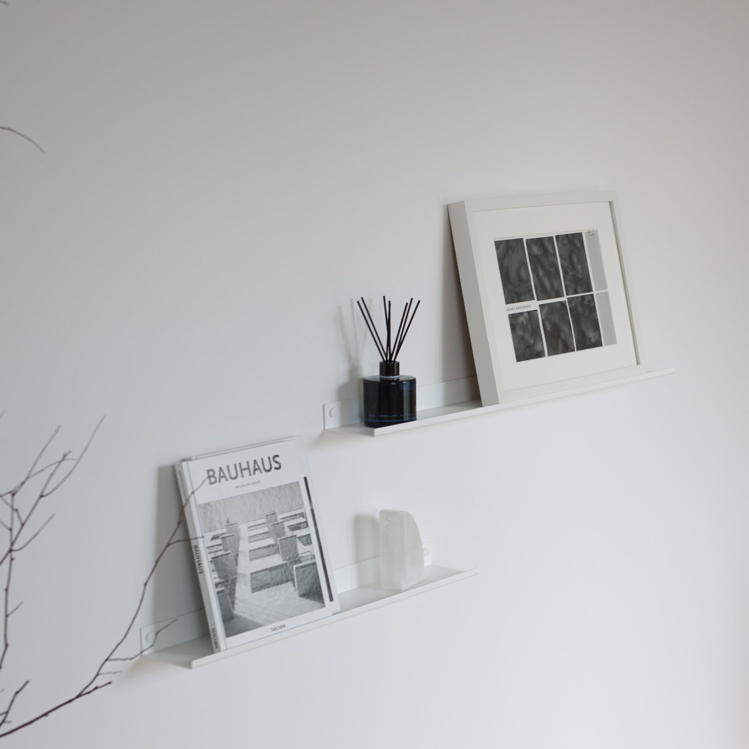 White display wall shelf for picture frames display wall shelves on white wall