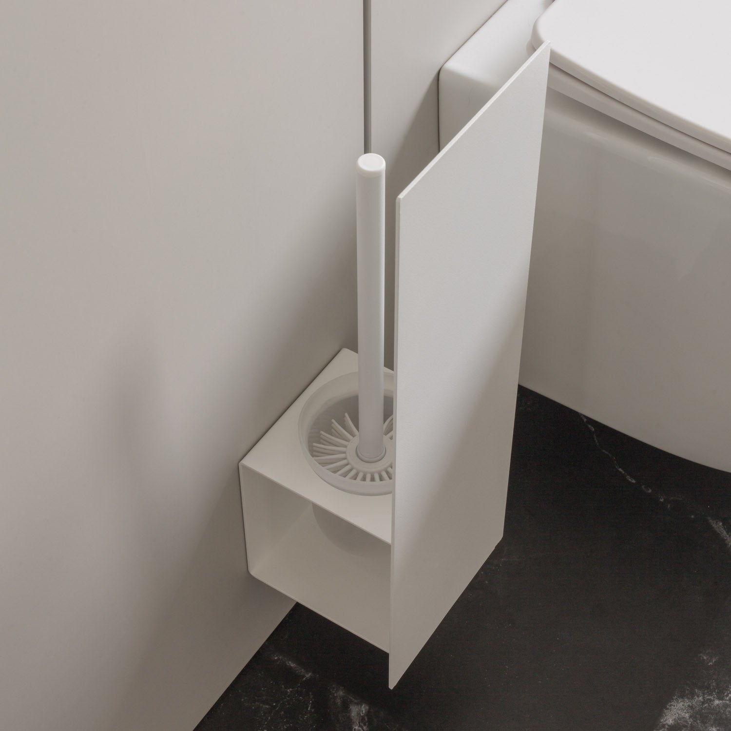 white toilet brush holder wall mounted no drilling stainless steel