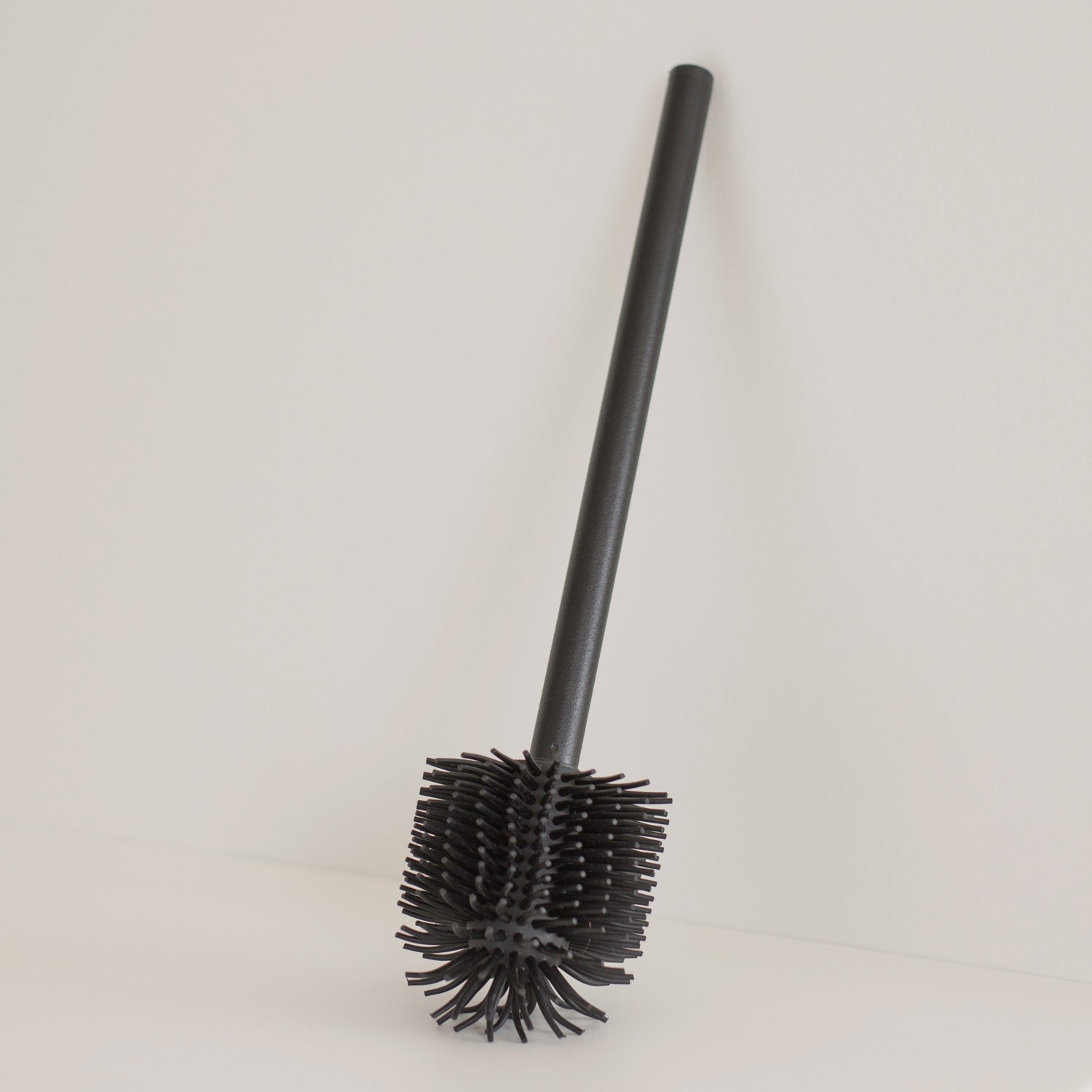modern black silicone toilet brush