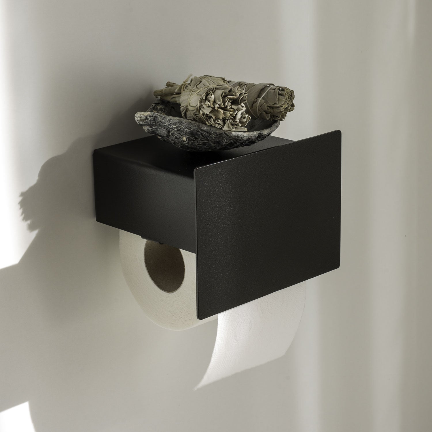 modern black toilet roll holder no drilling