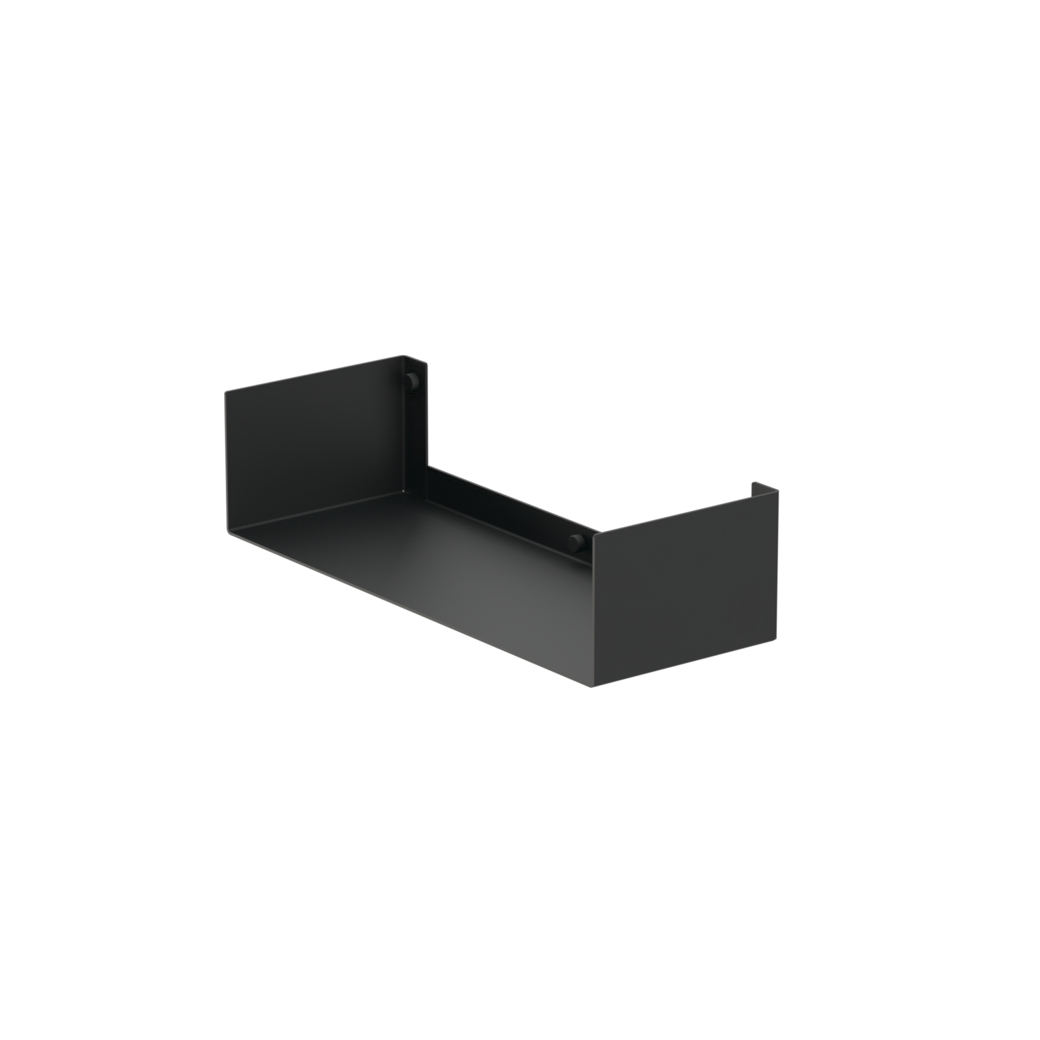 Black metal modern wall shelf