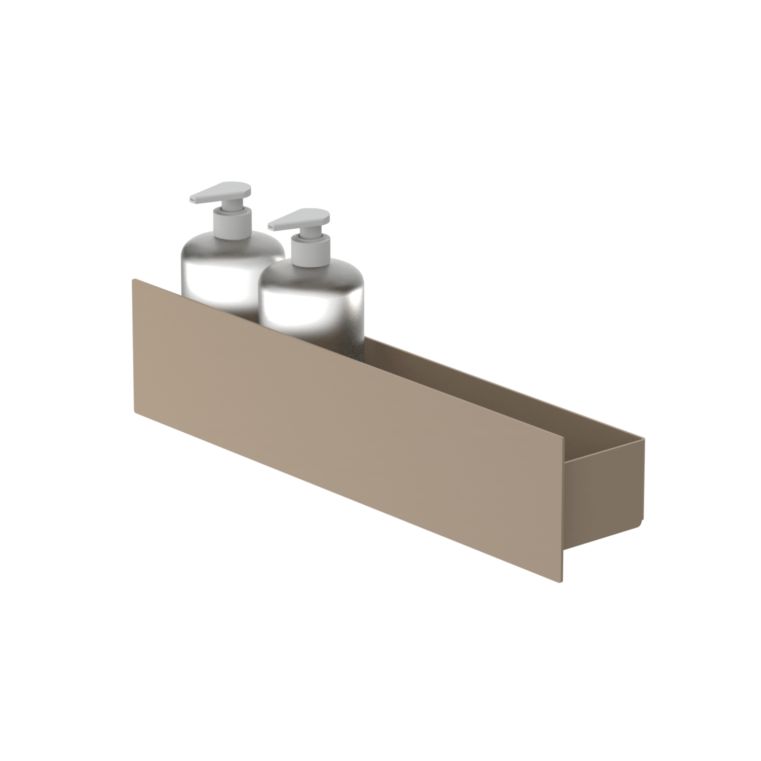 aluminium shower shelf no drilling rustproof wall shelf beige