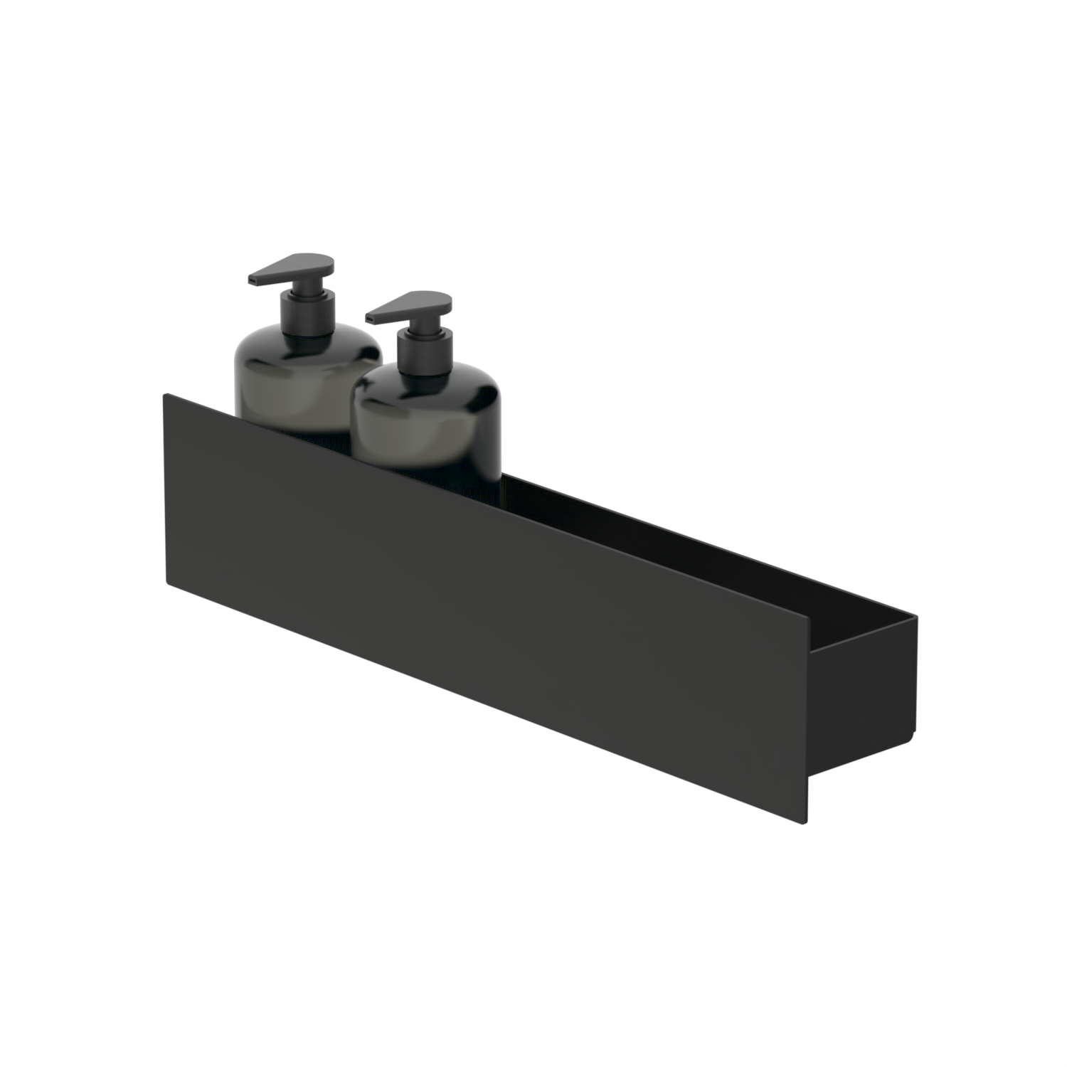 black aluminium bathroom shelf no drilling rustproof storage