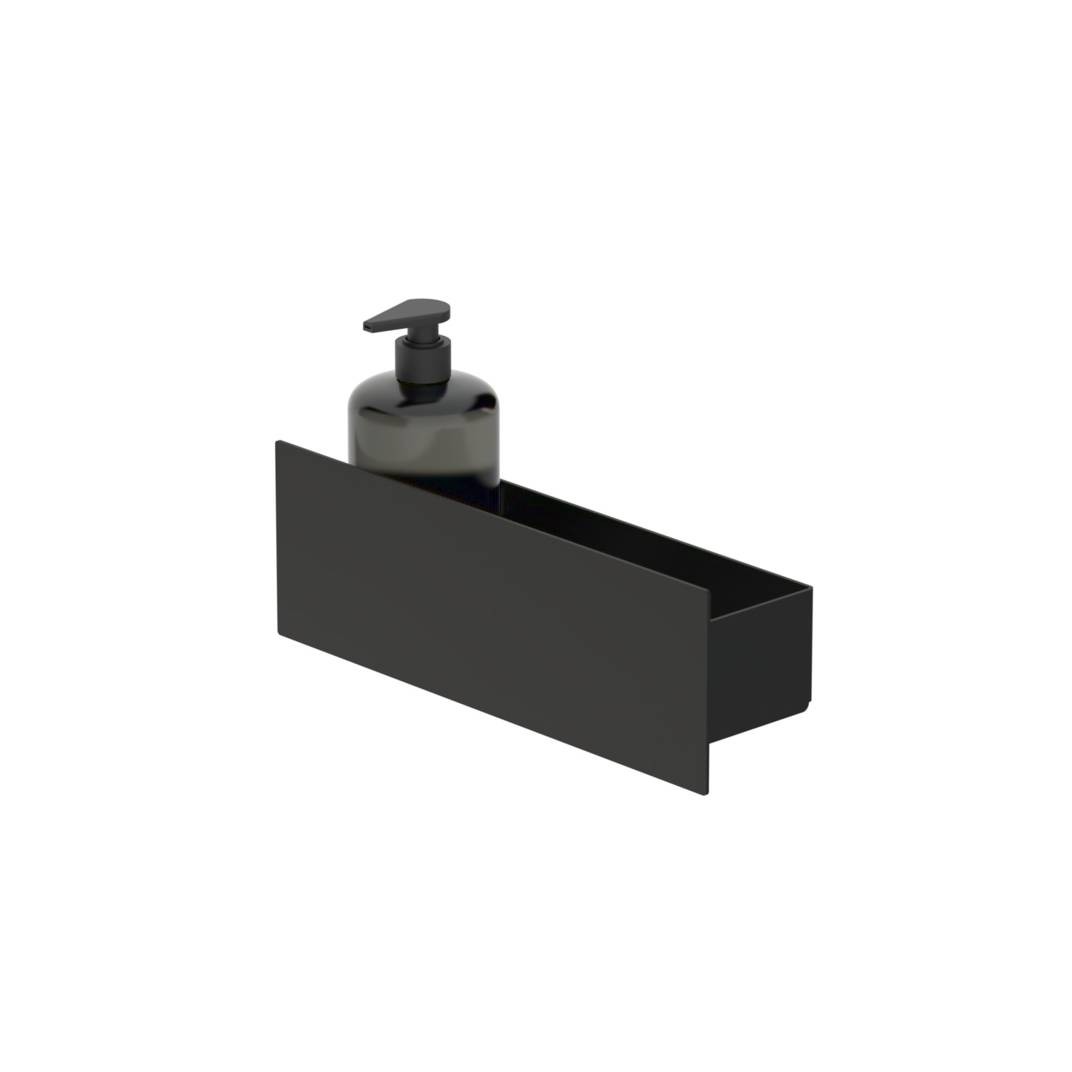 black aluminium shower shelf no drilling rustproof wall shelf