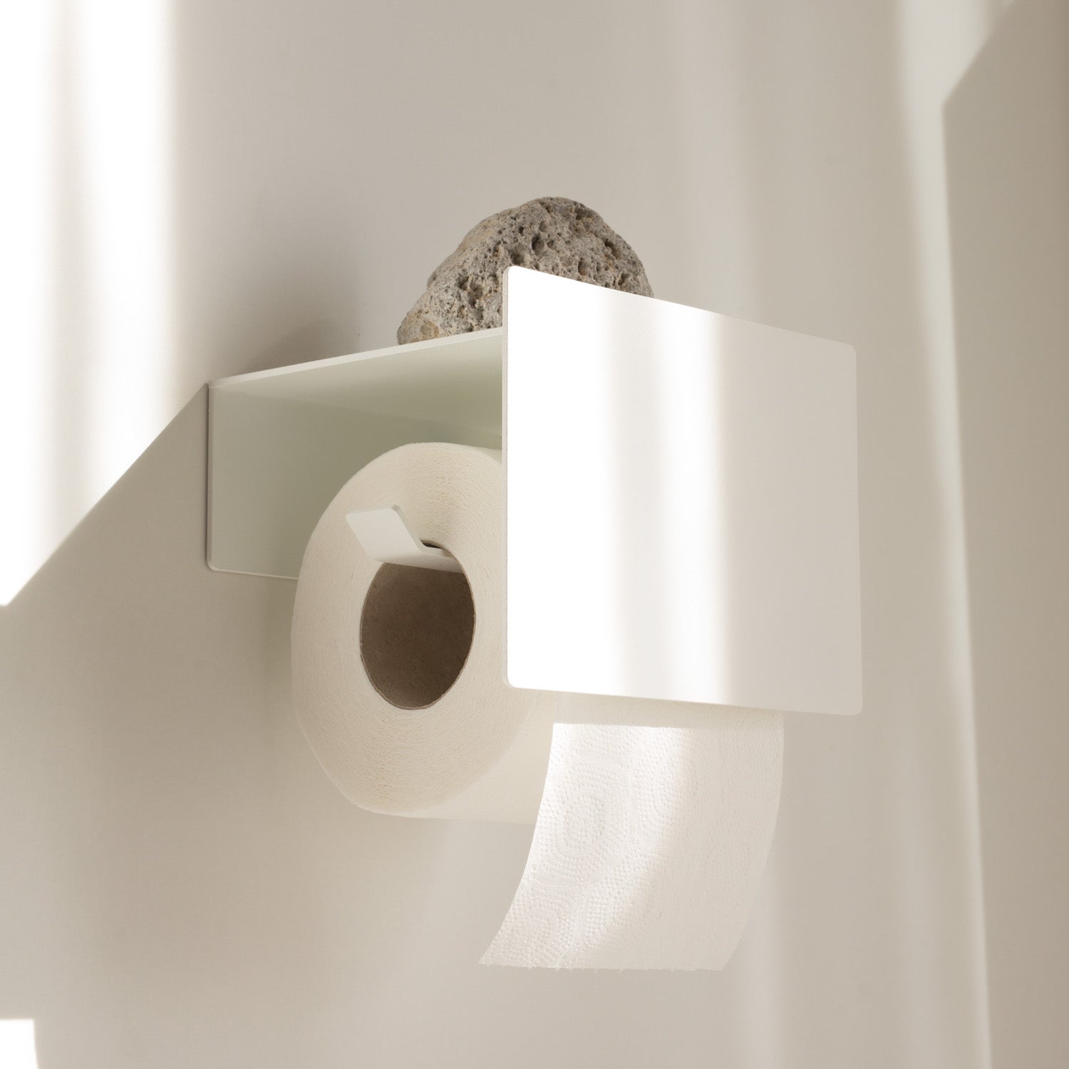 modern white toilet paper holder no drilling