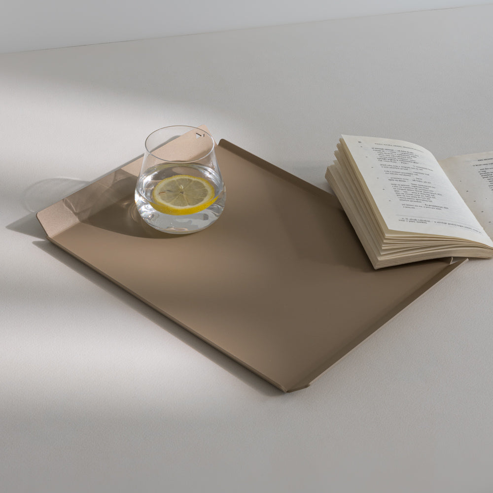 Hestia beige rectangular serving tray modern Scandinavian design