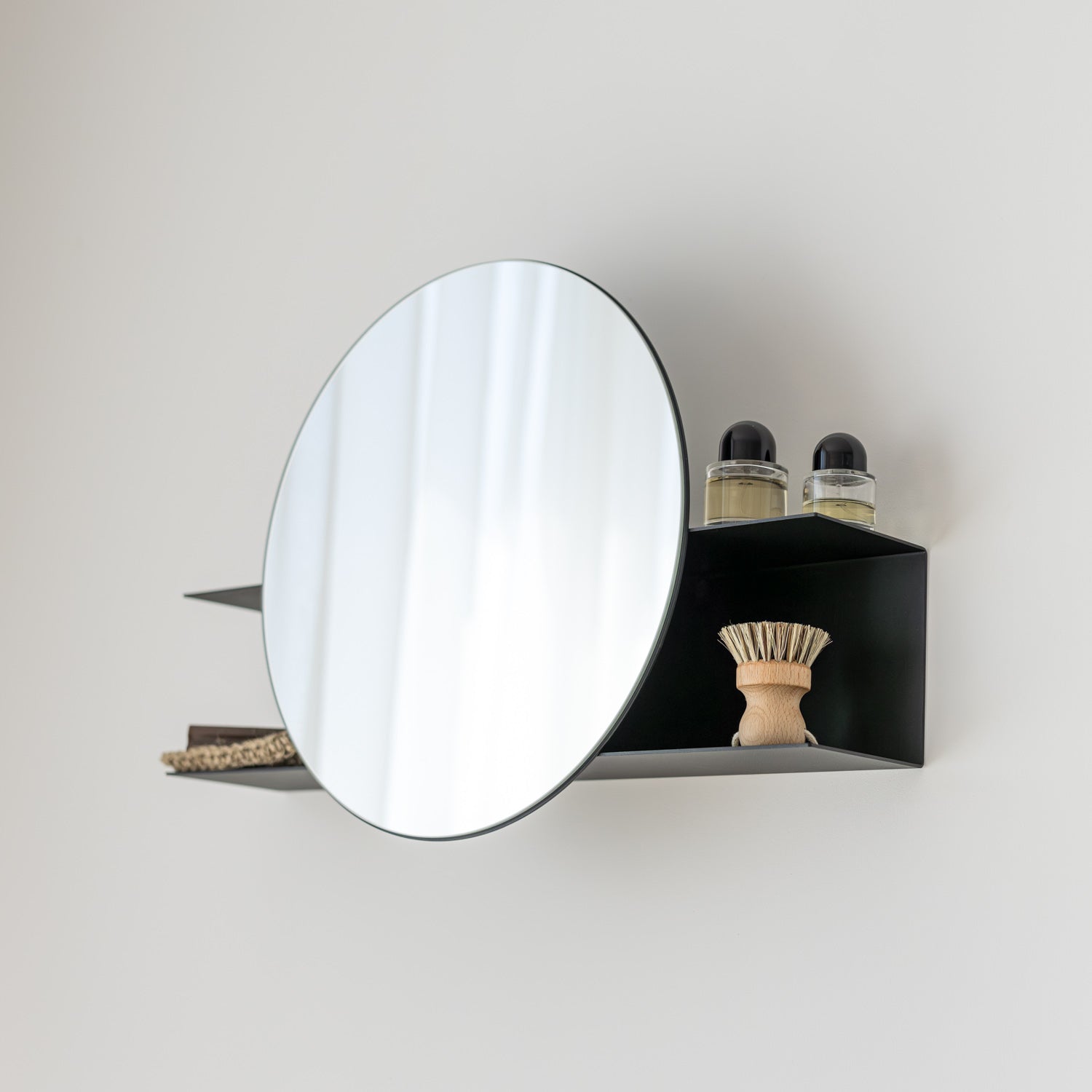 Nemesis - Round Wall Mirror with shelf