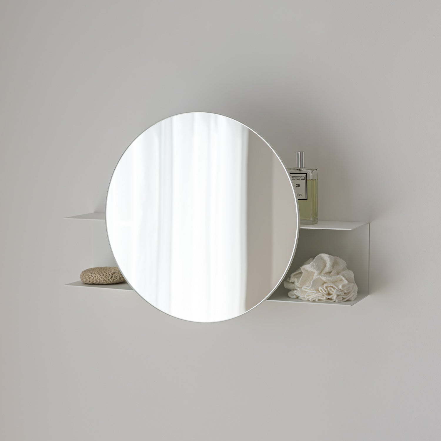 Nemesis - Round Wall Mirror with shelf