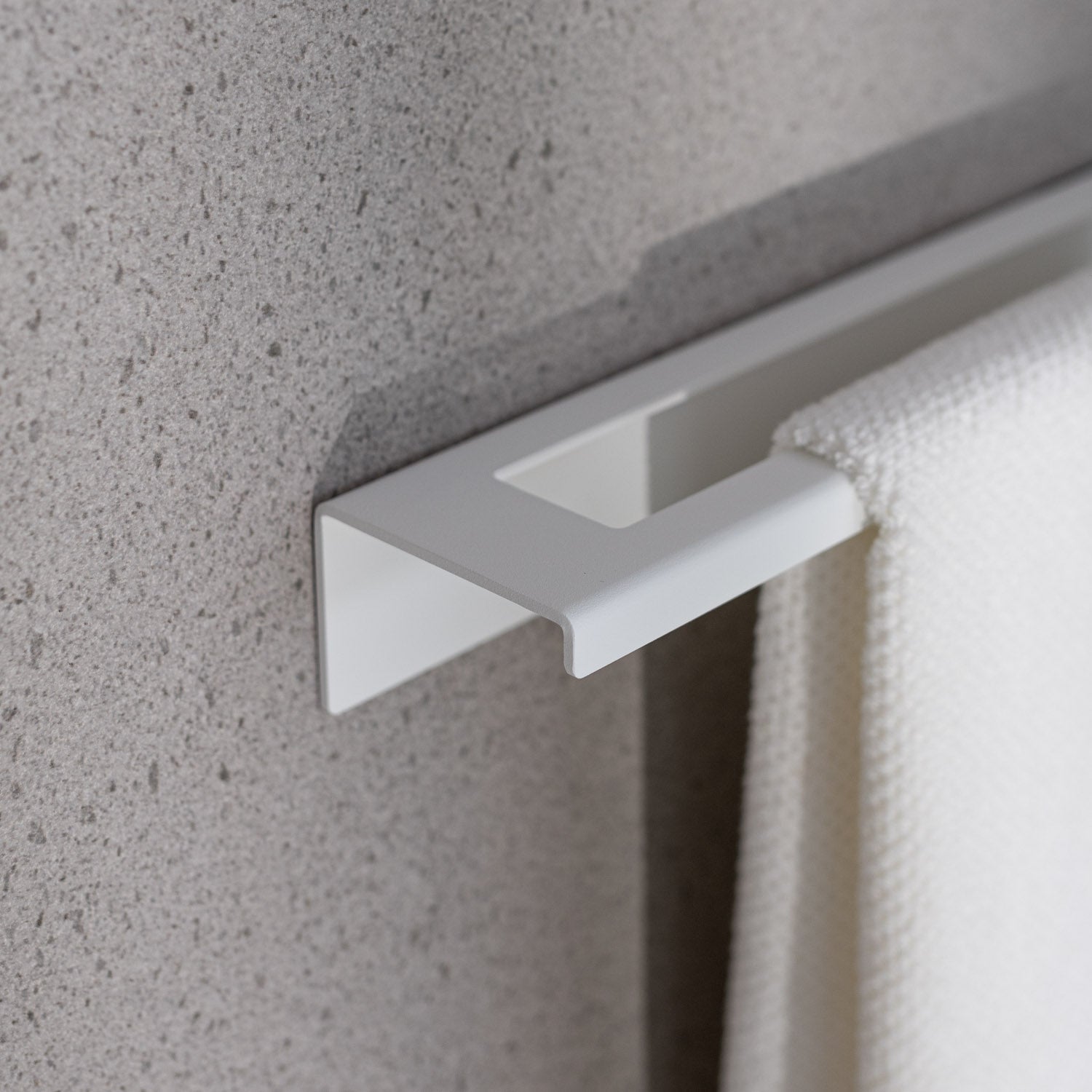 Metal towel rack mounted with no drill on wall 